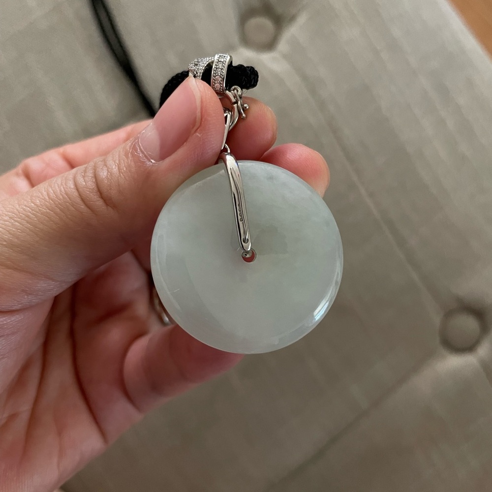 Jade button pendant